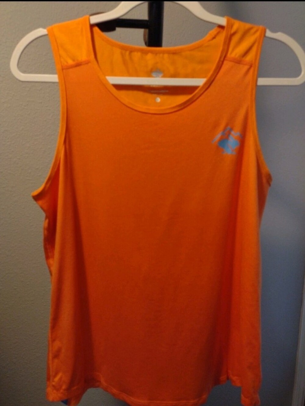 Rabbit Women M (Tag XL) Orange Athletic Tank Top Born To Run Free Yoga Gym